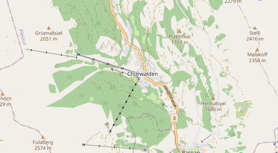 Excursiebestemming op kaart