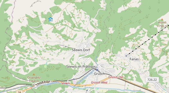 Excursiebestemming op kaart