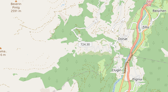 Destination d'excursion sur la carte