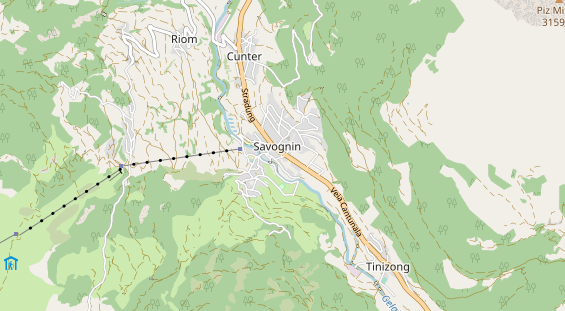 Destination d'excursion sur la carte