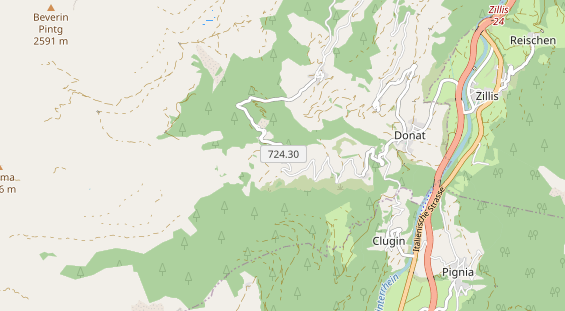 Excursiebestemming op kaart