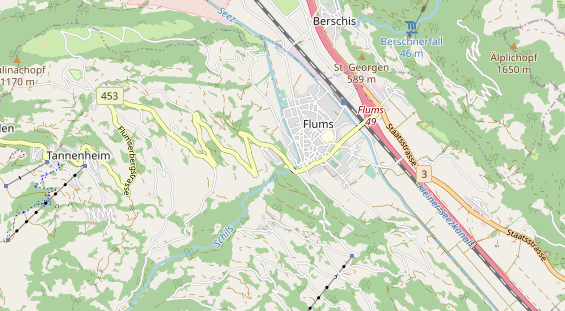 Destinazione dell'escursione sulla carta