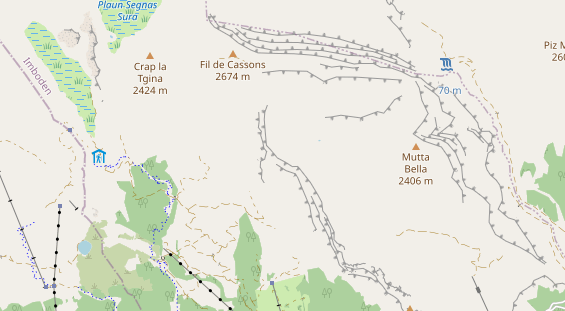 Destination d'excursion sur la carte