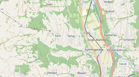 Excursiebestemming op kaart