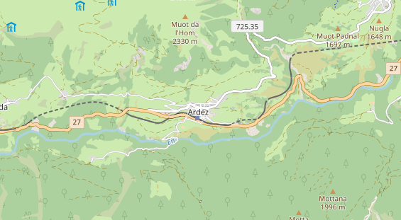 Destination d'excursion sur la carte