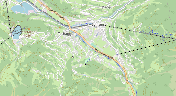 Destinazione dell'escursione sulla carta