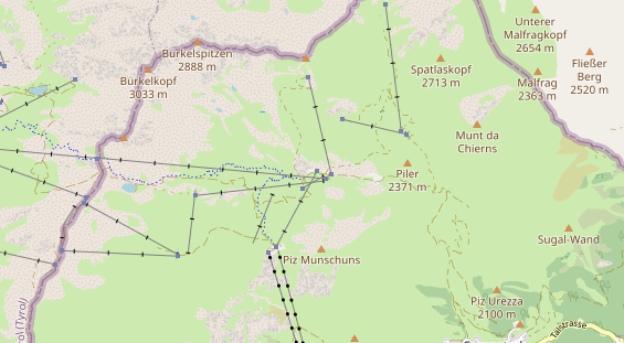 Destination d'excursion sur la carte