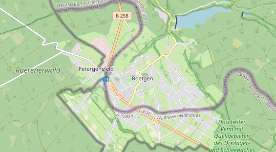 Excursiebestemming op kaart