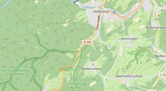 Destinazione dell'escursione sulla carta