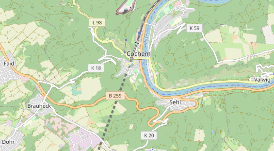 Destination d'excursion sur la carte