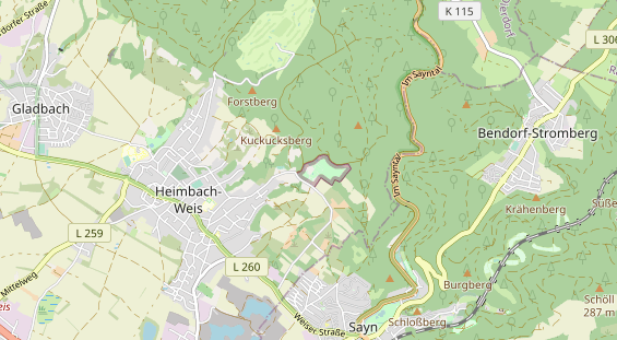 Destinazione dell'escursione sulla carta