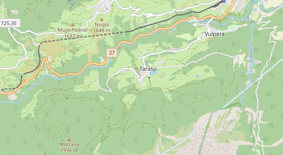 Destinazione dell'escursione sulla carta