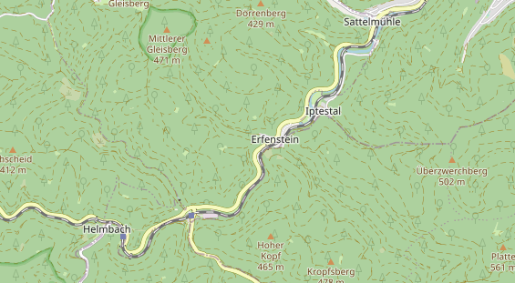 Excursiebestemming op kaart