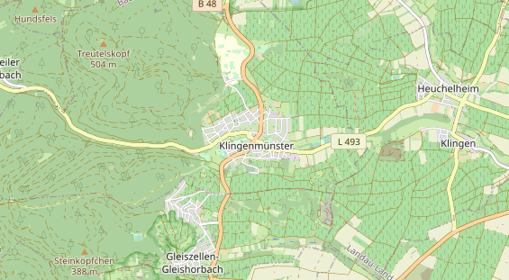 Destinazione dell'escursione sulla carta