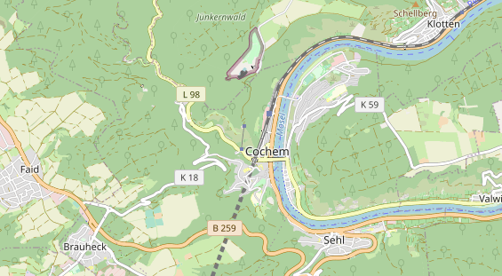 Destination d'excursion sur la carte