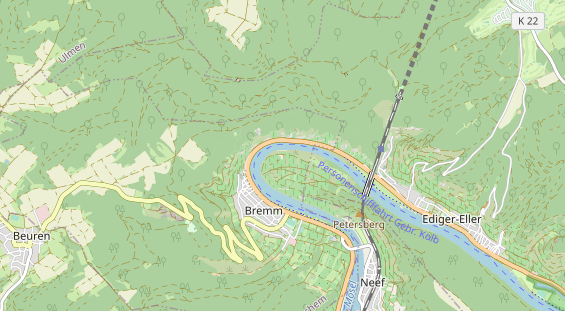 Destination d'excursion sur la carte