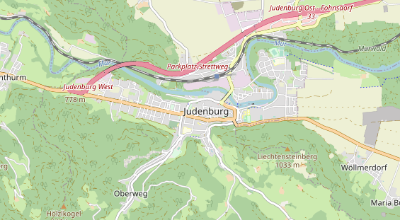 Excursiebestemming op kaart