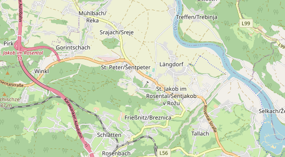 Excursiebestemming op kaart