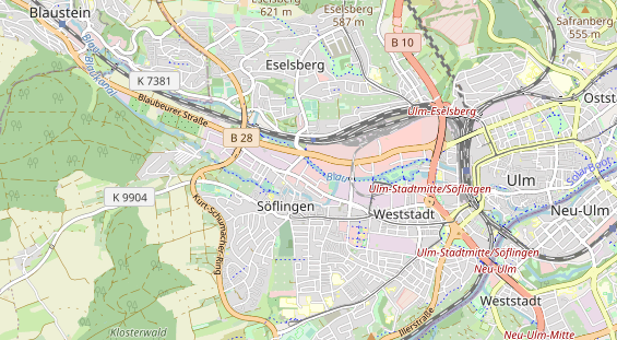 Excursiebestemming op kaart