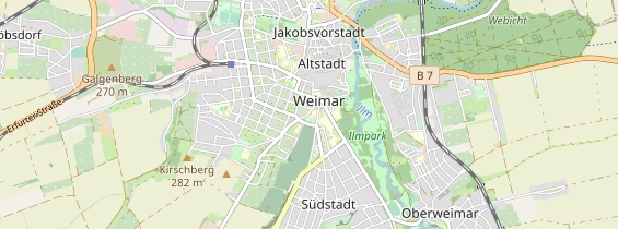 Excursiebestemming op kaart