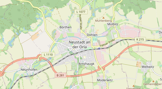 Excursiebestemming op kaart