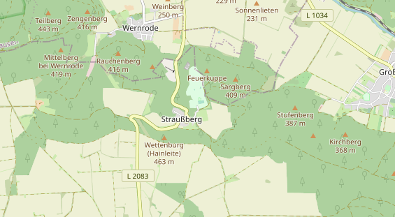 Destinazione dell'escursione sulla carta