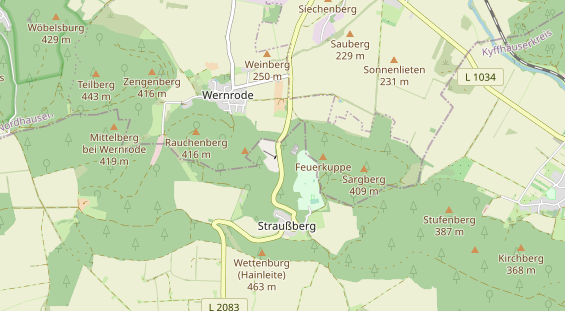 Destinazione dell'escursione sulla carta