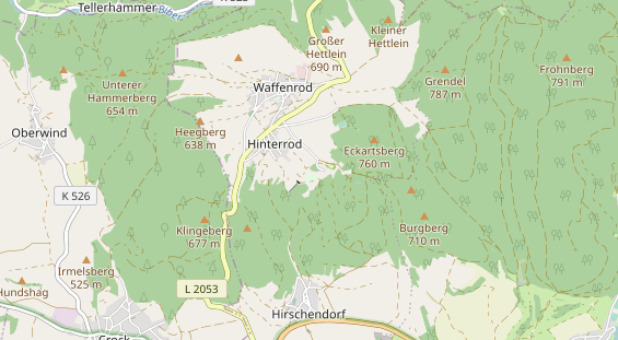 Excursiebestemming op kaart