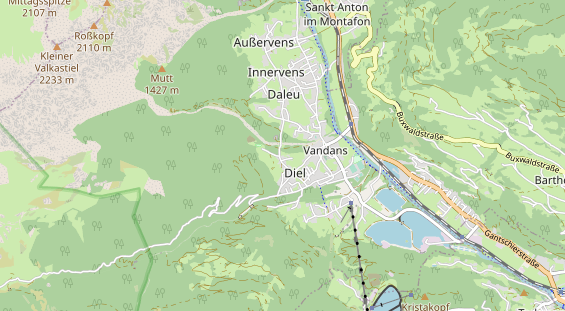 Destination d'excursion sur la carte