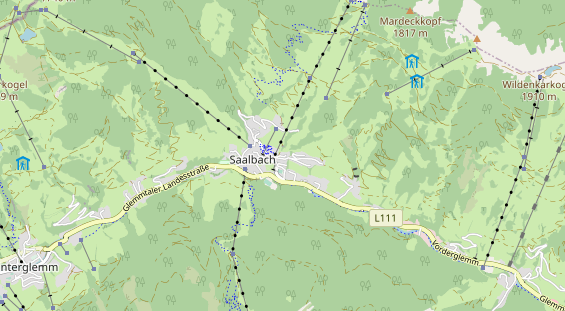 Destination d'excursion sur la carte