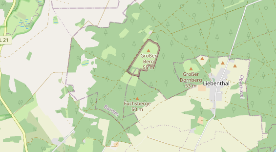 Destinazione dell'escursione sulla carta
