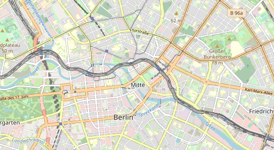 Excursiebestemming op kaart