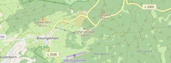 Excursiebestemming op kaart