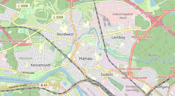 Excursiebestemming op kaart