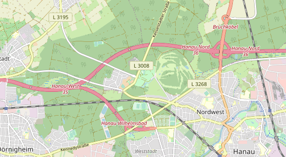 Excursiebestemming op kaart