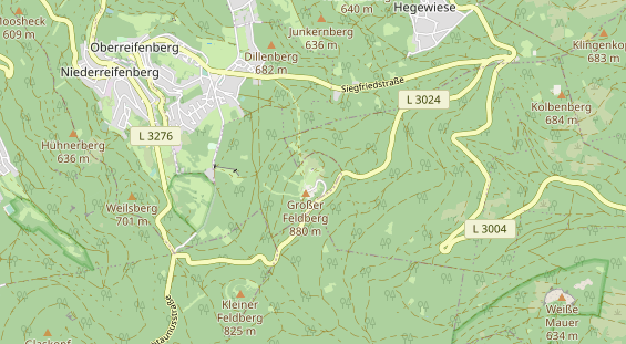 Excursiebestemming op kaart