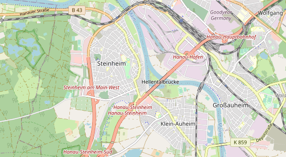 Excursiebestemming op kaart