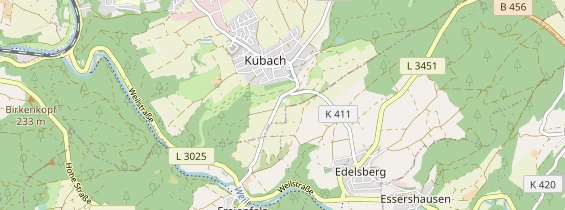 Excursiebestemming op kaart