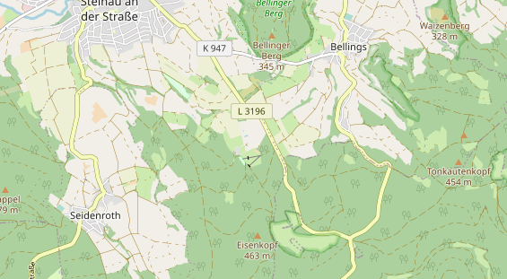 Destination d'excursion sur la carte