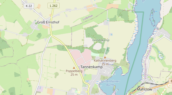 Destinazione dell'escursione sulla carta