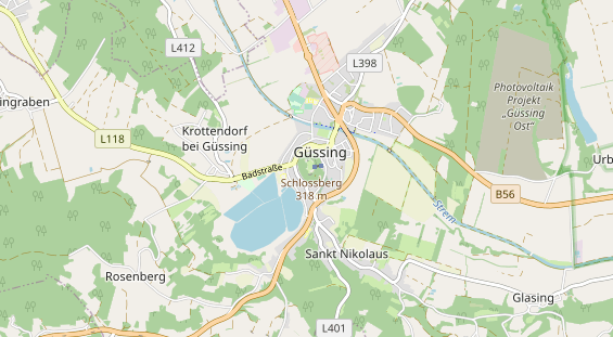 Excursiebestemming op kaart