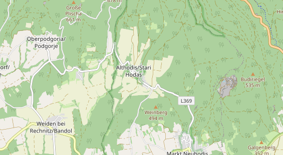 Excursiebestemming op kaart