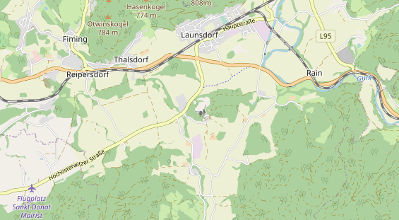 Excursiebestemming op kaart