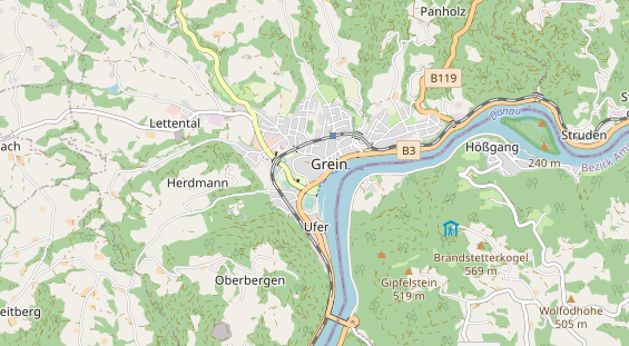 Destinazione dell'escursione sulla carta