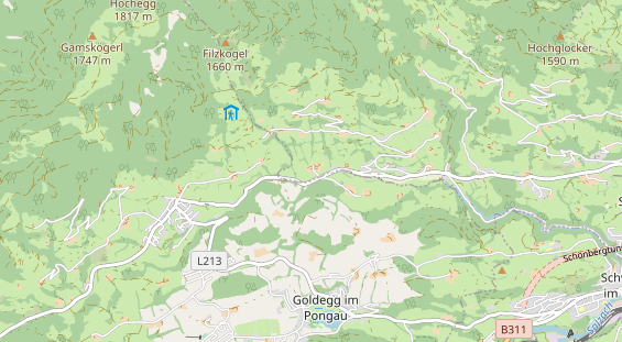 Destination d'excursion sur la carte