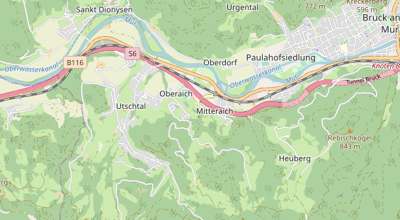 Excursiebestemming op kaart