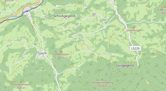 Excursiebestemming op kaart