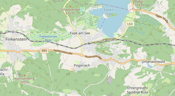 Destinazione dell'escursione sulla carta