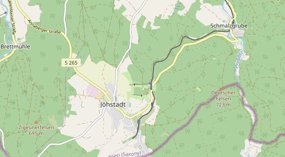 Destinazione dell'escursione sulla carta