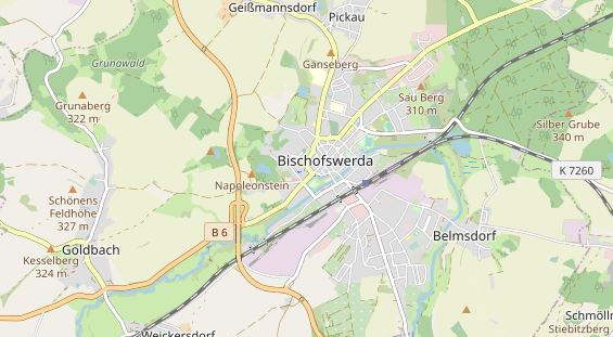 Destination d'excursion sur la carte